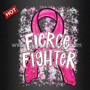 DTF Plastisol Transfer Pink Ribbon Fierce Fighter vinyl for Wholesale DTF Plastisol Transfer Pink Ribbon Fierce Fighter vinyl for Wholesale