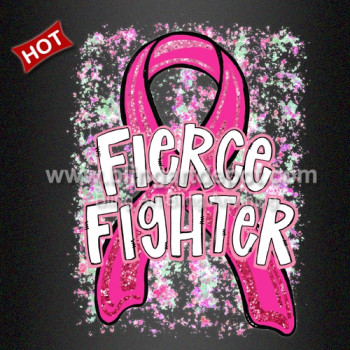 DTF Plastisol Transfer Pink Ribbon Fierce Fighter vinyl for Wholesale DTF Plastisol Transfer Pink Ribbon Fierce Fighter vinyl for Wholesale