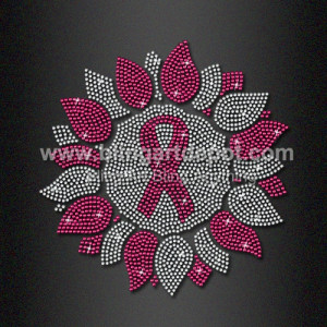 Sunflower Ribbon Rhinestone Transfers for Garment Sunflower Ribbon Rhinestone Transfers for Garment