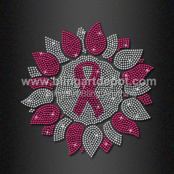 Sunflower Ribbon Rhinestone Transfers for Garment Sunflower Ribbon Rhinestone Transfers for Garment