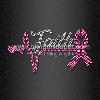 Faith Rhinestone Ribbon Iron On Transfers