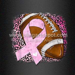 Pink Ribbon Football Heat Printable DTF Transfer Pink Ribbon Football Heat Printable DTF Transfer