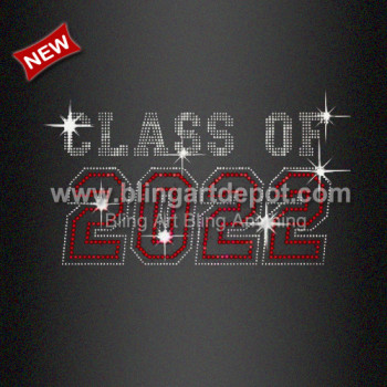 Custom Transfers Class of 2022 Rhinestone Iron ons for Shirts