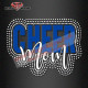 Cheer Mom iron on rhinestone transfer applique patch your color choice Cheer Mom iron on rhinestone transfer applique patch your color choice