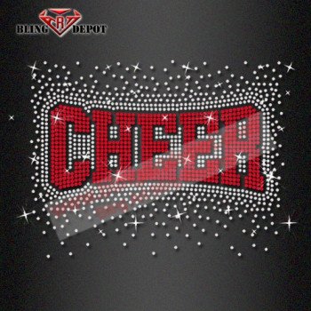 Cheer Scattered rhinestone iron on template