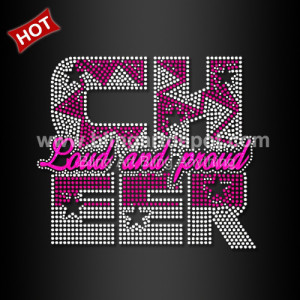Cheer Rhinestone Transfers Loud and Proud Iron ons