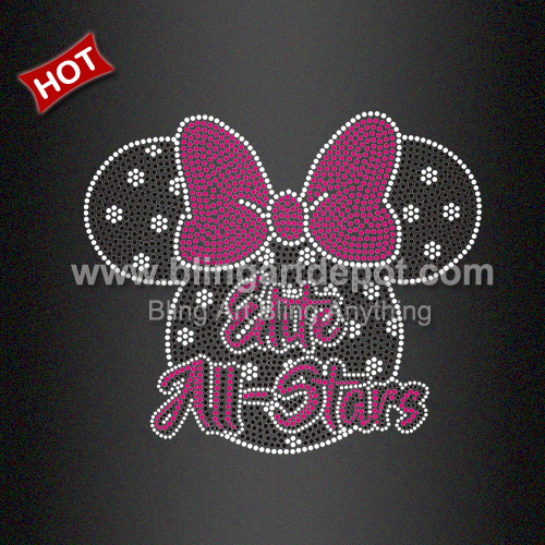 Elite All Stars Rhinestone Transfer for garment decoration.