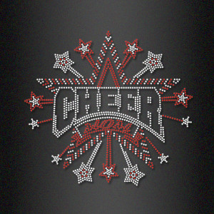 Cheer MOM Rhinestone Transfers Iron ons