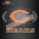Chicago Bears Football Rhinestone Hotfix Transfer Chicago Bears Football Rhinestone Hotfix Transfer