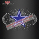 White Crystal Bling Iron On Patch For Cowboys NFL Fan Apparel White Crystal Bling Iron On Patch For Cowboys NFL Fan Apparel