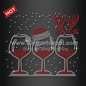 Xmas Rhinestone Transfers Iron On Deer Designs