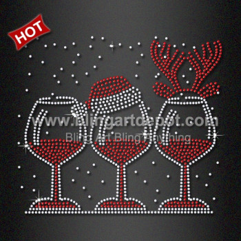 Xmas Rhinestone Transfers Iron On Deer Designs