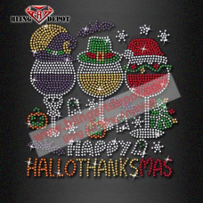 Holiday Rhinestone Transfers HALLOTHANKSMAS